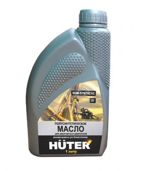 Масло полусинтетическое для двухтактных двигателей,для техники HUTER,1л