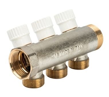 Коллектор 3 выхода с перекрывающими кранами LUXOR CP 463 G3/4xG1/2 (68512603) в Нижнем Новгороде