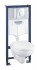 Система инсталляции GROHE QuickFix Solido 4 в 1, с подвесным унитазом и панелью смыва, хром