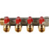 Коллектор 4 отвода с шаровыми кранами STOUT 3/4" 1/2"(красные ручки) (SMB 6200 341204) в Нижнем Новгороде