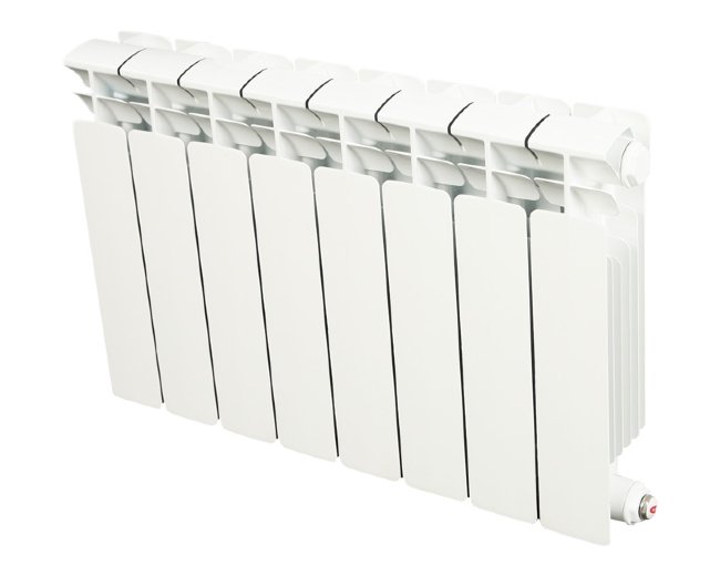 Биметаллический радиатор RIFAR BASE 500 8 секций (боковое подключение)