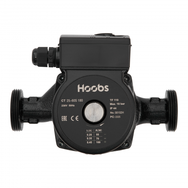 Насос циркуляционный Hoobs CT 25-60S 180мм 100Вт (с гайками) Насос циркуляционный Hoobs CT 25-60S 130мм 100Вт (без гаек)