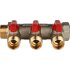 Коллектор 3 отвода с шаровыми кранами STOUT 3/4" 1/2" (красные ручки) (SMB 6200 341203) в Нижнем Новгороде