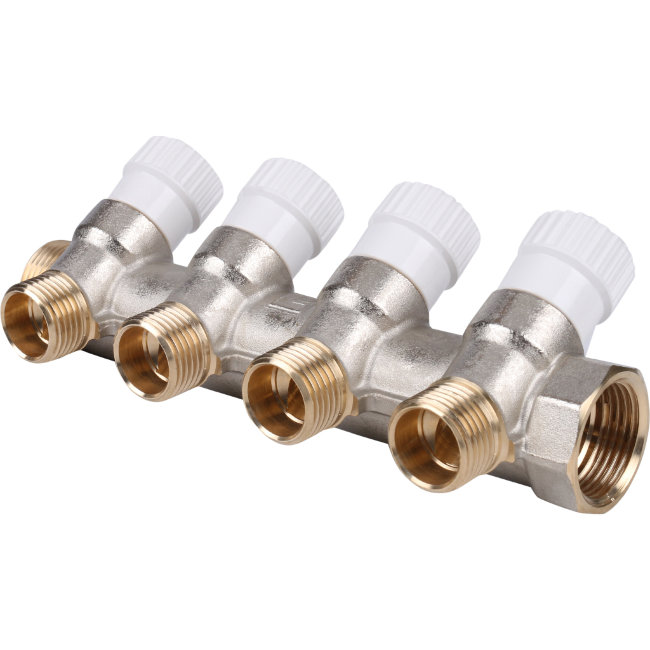 Коллектор 4 отвода с шаровыми кранами STOUT 3/4" 1/2" (SMB 6851 341204) в Нижнем Новгороде Коллектор 4 отвода с шаровыми кранами STOUT 3/4" 1/2" (SMB 6851 341204) в Нижнем Новгороде